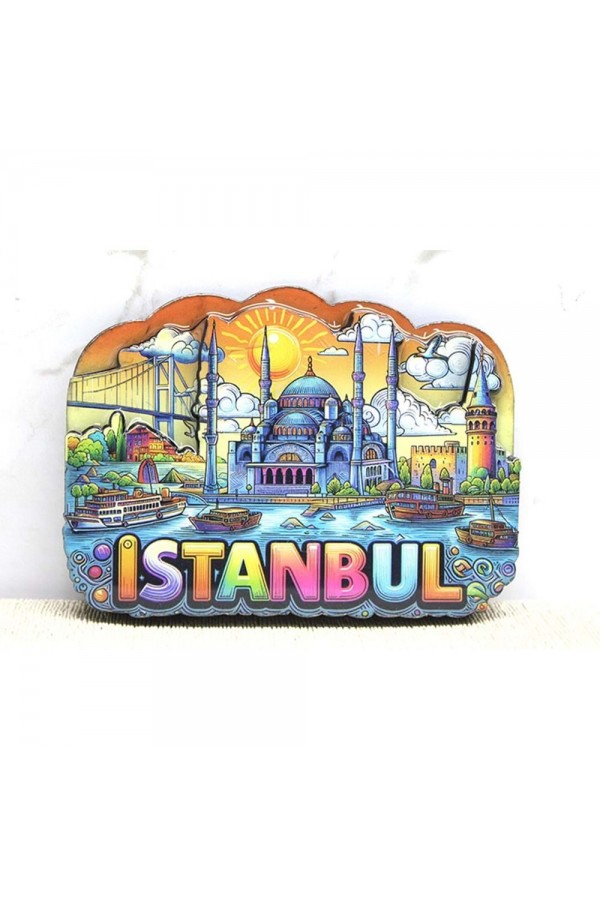 Ahşap İstanbul Temalı Magnet
