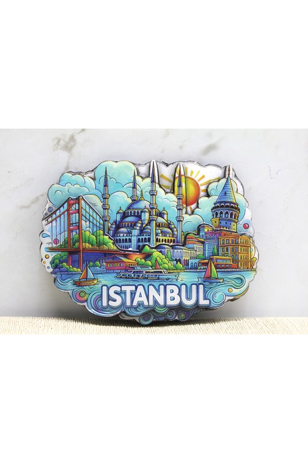 Ahşap İstanbul Temalı Magnet