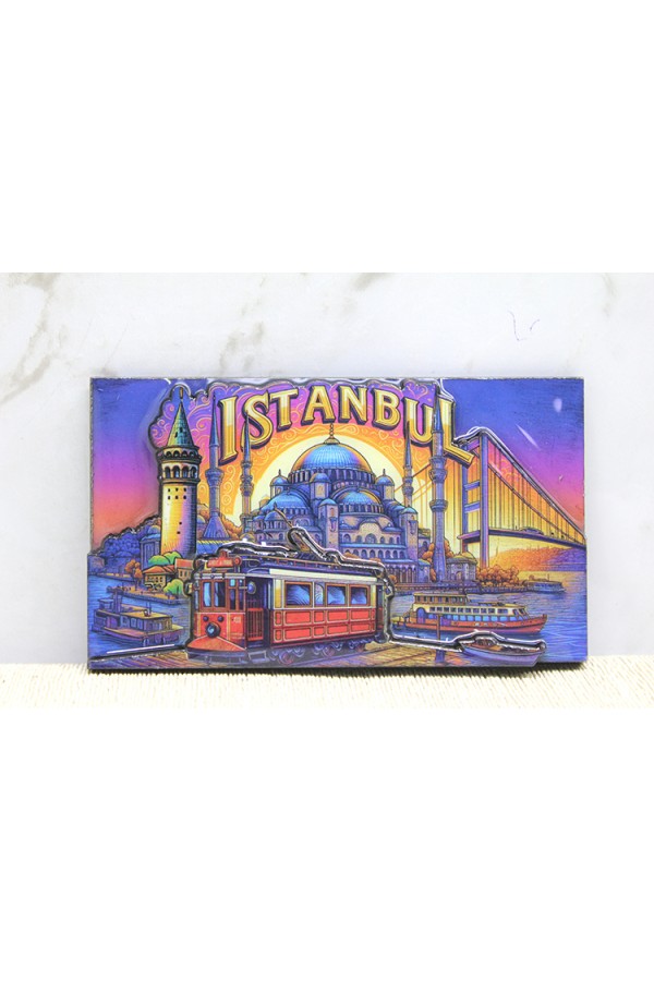 Ahşap İstanbul Temalı Magnet