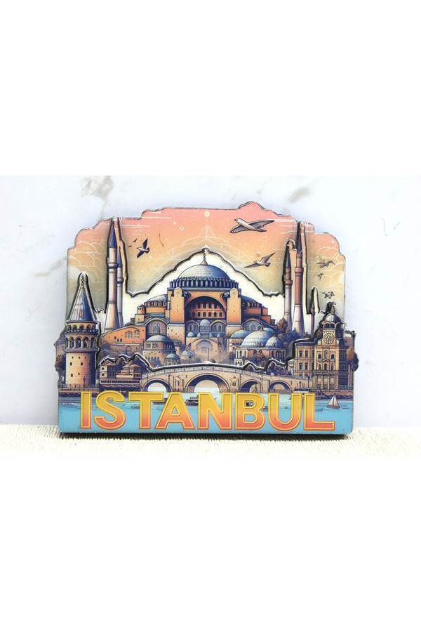 Ahşap İstanbul Temalı Magnet