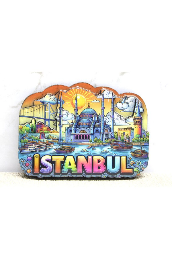 Ahşap İstanbul Temalı Magnet