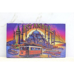 Ahşap İstanbul Temalı Magnet