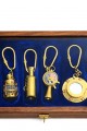 Ahşap Kutulu Denizci Temalı Pirinç Anahtarlık Seti