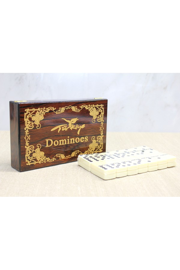 Ahşap Kutulu Domino Oyunu