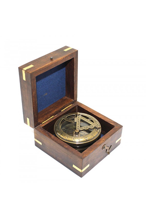 Ahşap Kutulu Pirinç Pusula