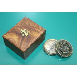 Ahşap Kutulu Pirinç Pusula