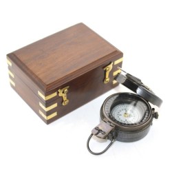 Ahşap Kutulu Pirinç Pusula