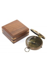 Ahşap Kutulu Pirinç Pusula