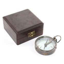 Ahşap Kutulu Pirinç Pusula