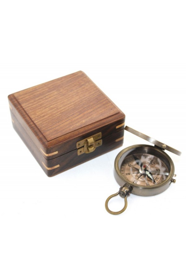 Ahşap Kutulu Pusula