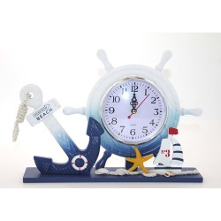 Ahşap Marin Dümenli Saat Ahşap Marin Dümenli Saat