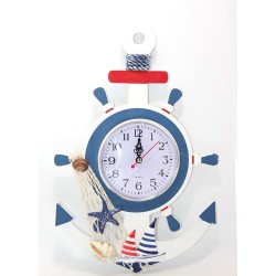 Ahşap Marin Dümenli Ve Çapa Tasarımı Saat Ahşap Marin Dümenli Ve Çapa Tasarımı Saat