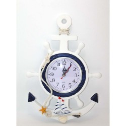 Ahşap Marin Duvara Asmalı Dümenli Saat Ahşap Marin Duvara Asmalı Dümenli Saat