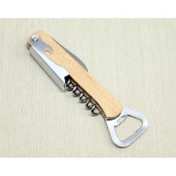 Ahşap Paslanmaz Çelik Tirbuşon Açacak Ahşap Paslanmaz Çelik Tirbuşon Açacak