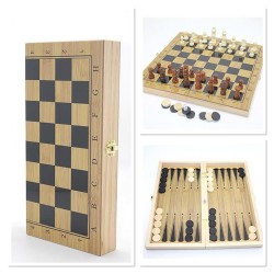 Ahşap Satranç ve Tavla Seti Ahşap Satranç ve Tavla Seti