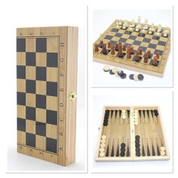 Ahşap Satranç ve Tavla Seti Ahşap Satranç ve Tavla Seti
