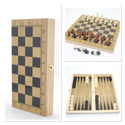 Ahşap Satranç ve Tavla Seti