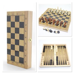 Ahşap Satranç ve Tavla Seti Ahşap Satranç ve Tavla Seti
