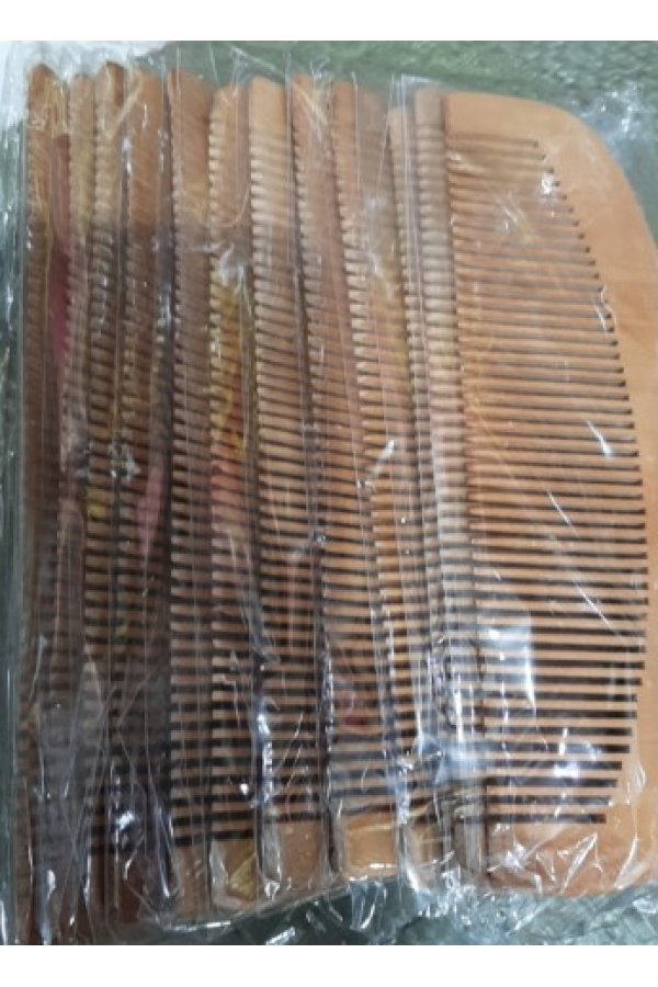 Ahşap Tarak 12'li Paket Dar Dişli Oval