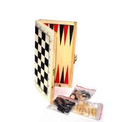 Ahşap Tavla Satranç Takım Seti Ahşap Tavla Satranç Takım Seti