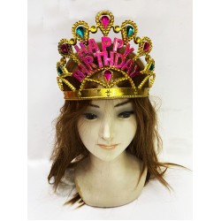 Parti Aksesuar Altın Renk Happy Birthday Yazılı Doğum Günü Tacı 60 cm Parti Aksesuar Altın Renk Happy Birthday Yazılı Doğum Günü Tacı 60 cm