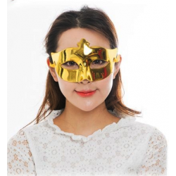 Altın Renk Kostüm Partisi Ekstra Parlak Balo Maskesi 15x10 cm Altın Renk Kostüm Partisi Ekstra Parlak Balo Maskesi 15x10 cm