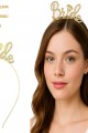 Altın Renkli Taşlı “Bride” Gelin Tacı – El Yazısı Yazı Tipiyle