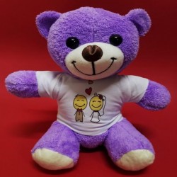 Aşık Çiftler Tişörtlü Mor Peluş Ayıcık Aşık Çiftler Tişörtlü Mor Peluş Ayıcık