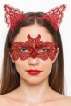 Ateş Kırmızısı Dantel Taç ve Maske Seti 10 No Ateş Kırmızısı Dantel Taç ve Maske Seti 10 No