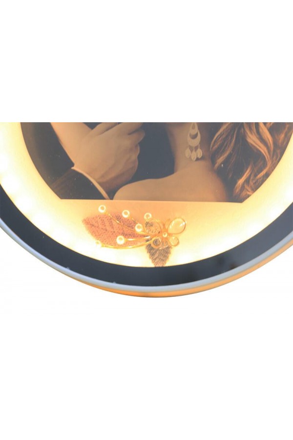 Ayna Led li Çerçeve Led Işıklı Yuvarlak Fotoğraf Çerçevesi