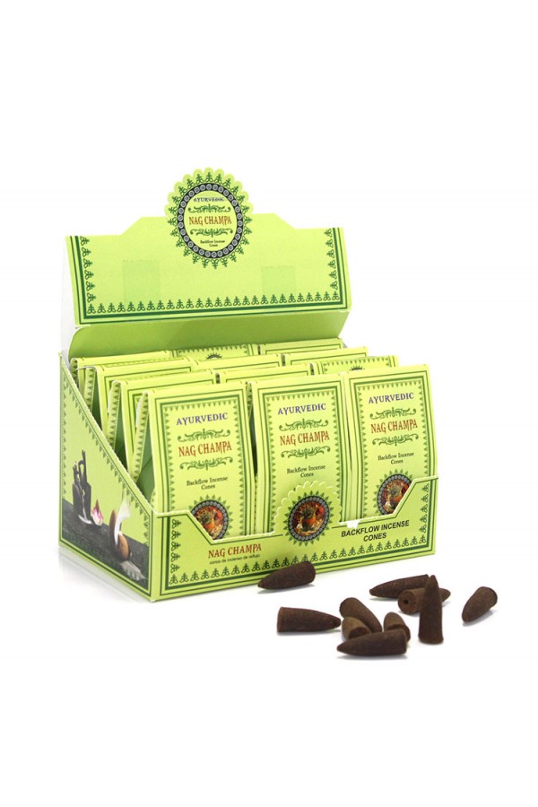 Ayurvedic Konik ( Geri Akış ) Tütsü Nag Champa Aromalı konik nagchampa
