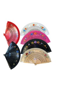 Bambu Yelpaze Karışık Renk 12 Adet