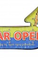 Bar Open Temalı Ledli Bar Tabelası Pano Vintage Led Ampülü