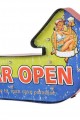 Bar Open Temalı Ledli Bar Tabelası Pano Vintage Led Ampülü