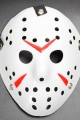 Beyaz Renk Kırmızı Çizgili Tam Yüz Hokey Jason Maskesi Hannibal Maskesi