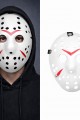 Beyaz Renk Kırmızı Çizgili Tam Yüz Hokey Jason Maskesi Hannibal Maskesi