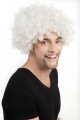 Beyaz Renk Kıvırcık Afro Bonus Peruk