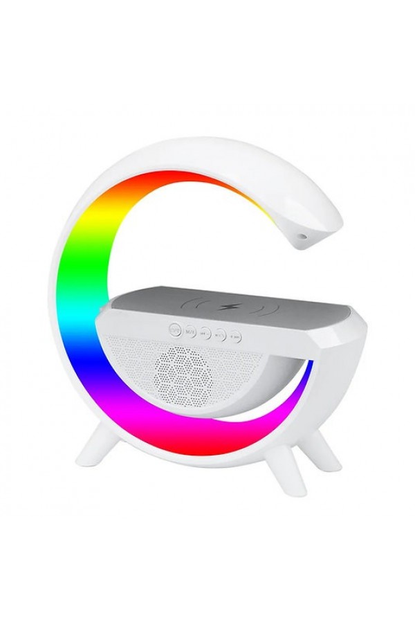 Bluetooth Hoparlörlü Kablosuz Şarj Özellikli Masa Lambası Gece Lambası