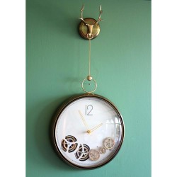 Çarklı Geyikli Duvar Saati Alk1587 Dekoratif Hediyelik Çarklı Geyikli Duvar Saati Alk1587 Dekoratif Hediyelik