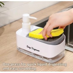 Çift Hazneli Sıvı Sabunluk, Süngerlik ve Otomatik Deterjanlık Çift Hazneli Sıvı Sabunluk, Süngerlik ve Otomatik Deterjanlık
