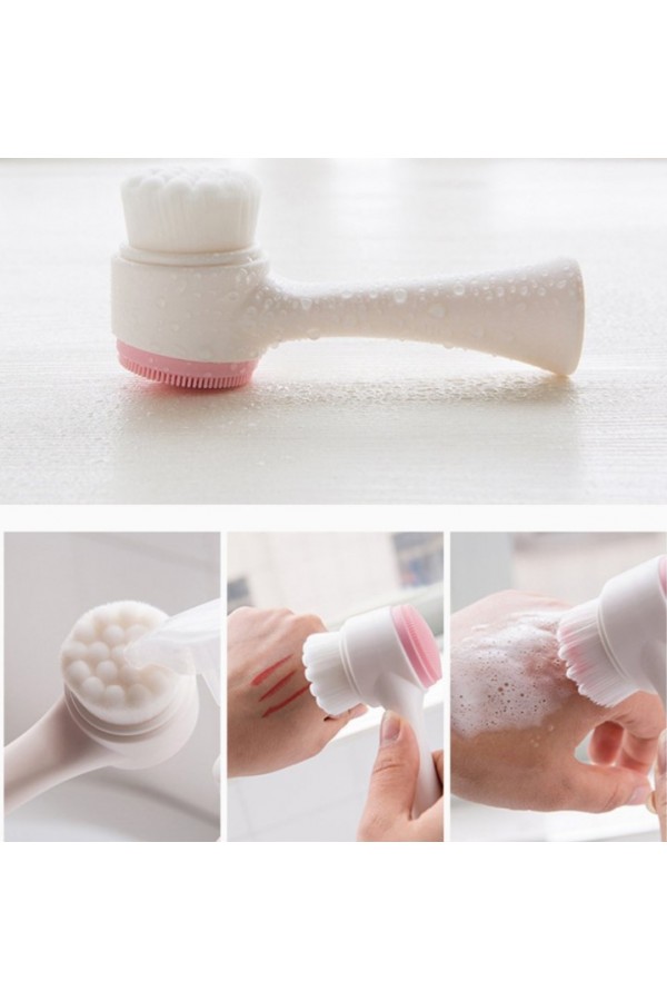 Çift Taraflı 3D Yumuşak Yüz Bakım Fırçası