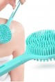 Çift Taraflı Silikon Uzun Saplı  Banyo Fırçası