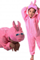 Çocuk Tavşan Kostümü Pembe Renk 6-7 Yaş 120 cm