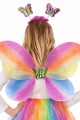 Çocuklar İçin Renkli Kelebek Kanat Taç Asa Kostüm Seti