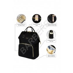 Çok Amaçlı Anne Bebek Bakım Sırt Çantası Klasik Siyah Çok Amaçlı Anne Bebek Bakım Sırt Çantası Klasik Siyah