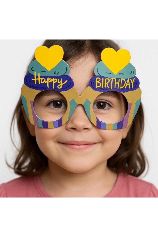 Doğum Günü Renkli Karton Happy Birthday Gözlüğü 6 Adet Doğum Günü Renkli Karton Happy Birthday Gözlüğü 6 Adet