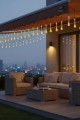 Damla Şeklinde 50 Led Güneş Enerjili Bahçe Balkon Aydınlatma 7 Metre ışık