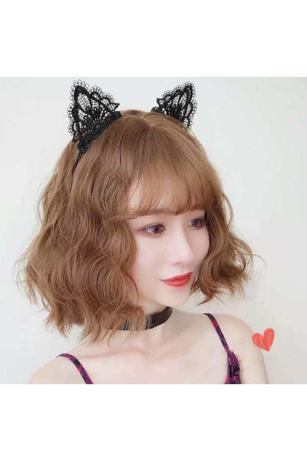 Dantelli Siyah Kedi Tacı - Vintage Tarz Dantel Kedi Kulak Dantelli Siyah Kedi Tacı - Vintage Tarz Dantel Kedi Kulak