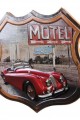 Dekoratif 3D Motel &Kırmızı Chevrolet Temalı Duvar Panosu