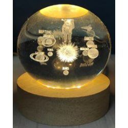 Dekoratif Bütün Gezegenler Tasarımlı Ahşap altlıklı Işıklı Cam Küre Büyük Boy Cam:8cm Ahşap:2cm Dekoratif Bütün Gezegenler Tasarımlı Ahşap altlıklı Işıklı Cam Küre Büyük Boy Cam:8cm Ahşap:2cm